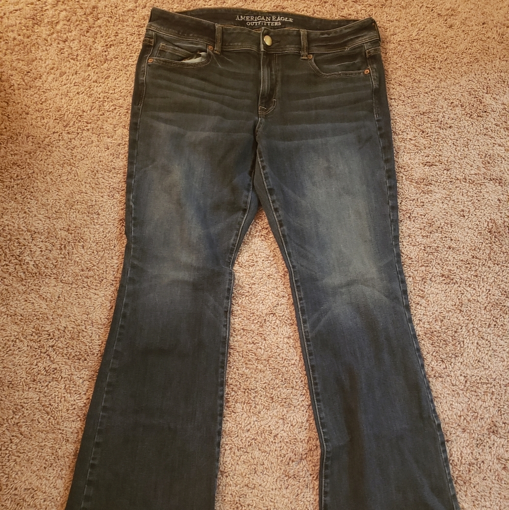 Dark wash boot cut jeans